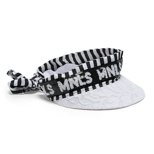 Visiera pizzo e paillettes