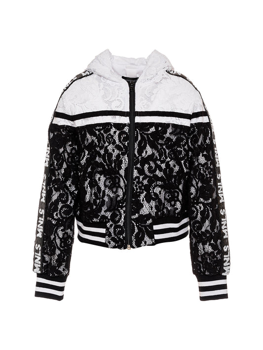 Lace bomber jacket