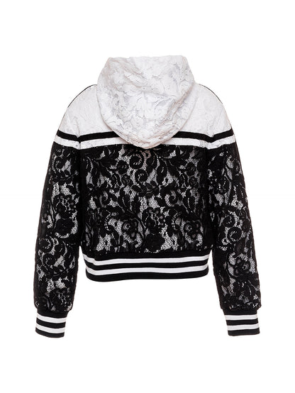 Lace bomber jacket