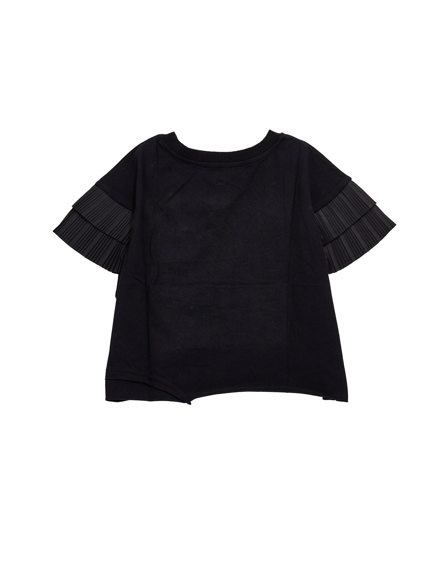 T-shirt plissé e paillettes