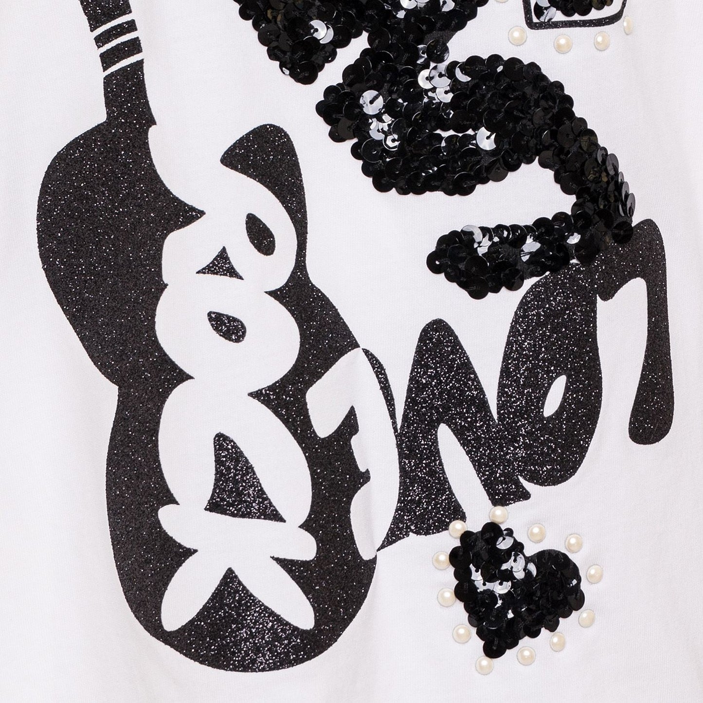 T-shirt plissé e paillettes