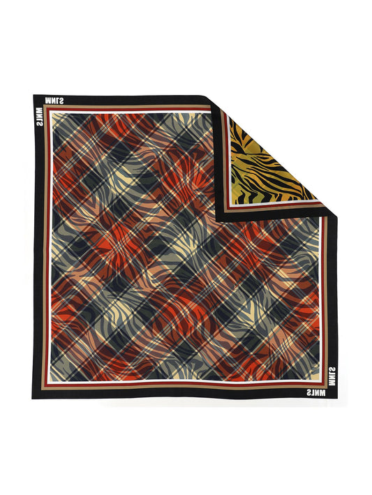 Printed satin scarf