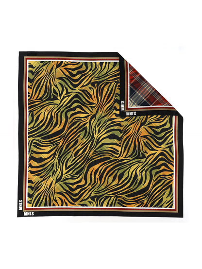 Printed satin scarf