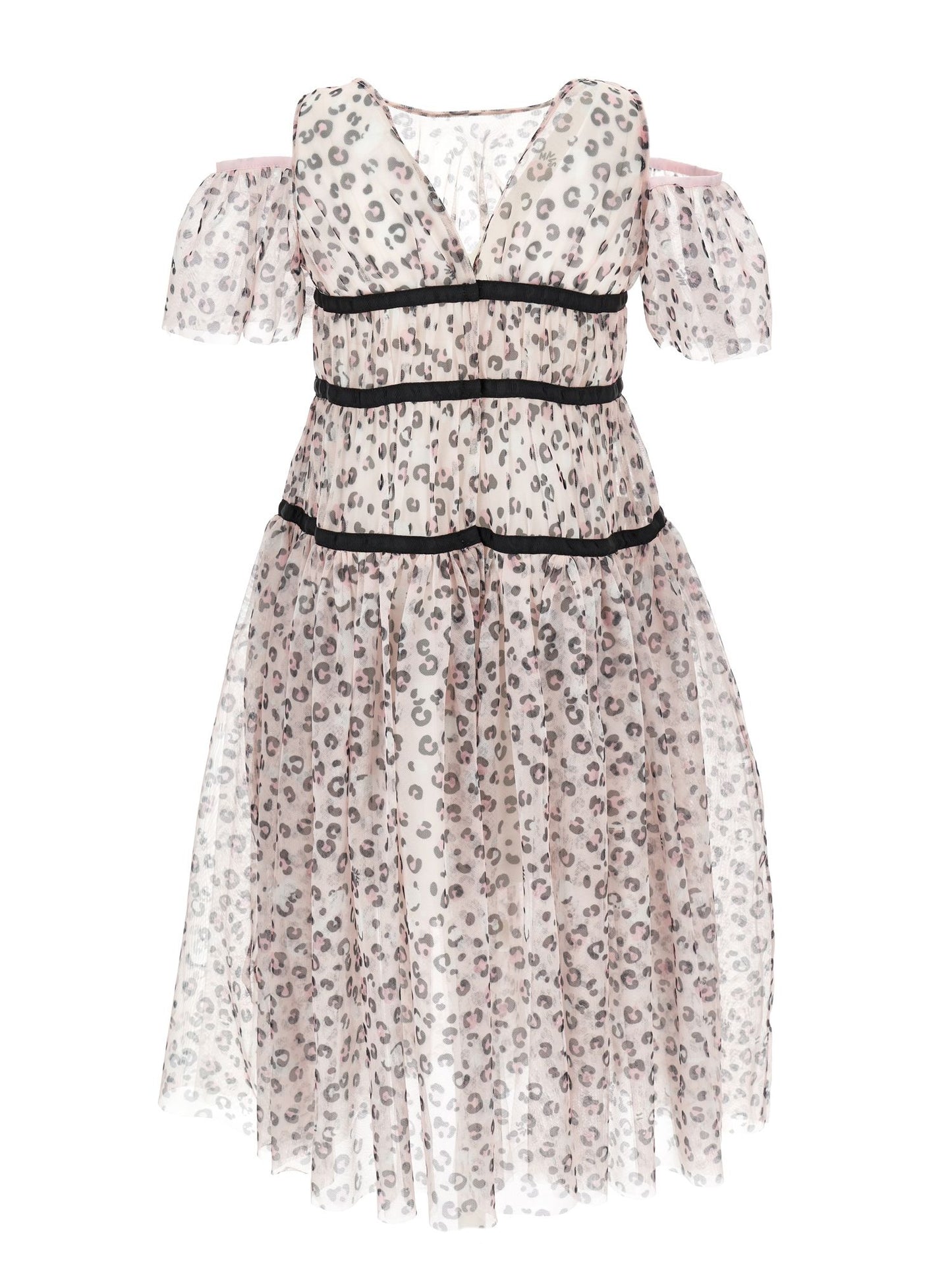 Long animalier tulle dress
