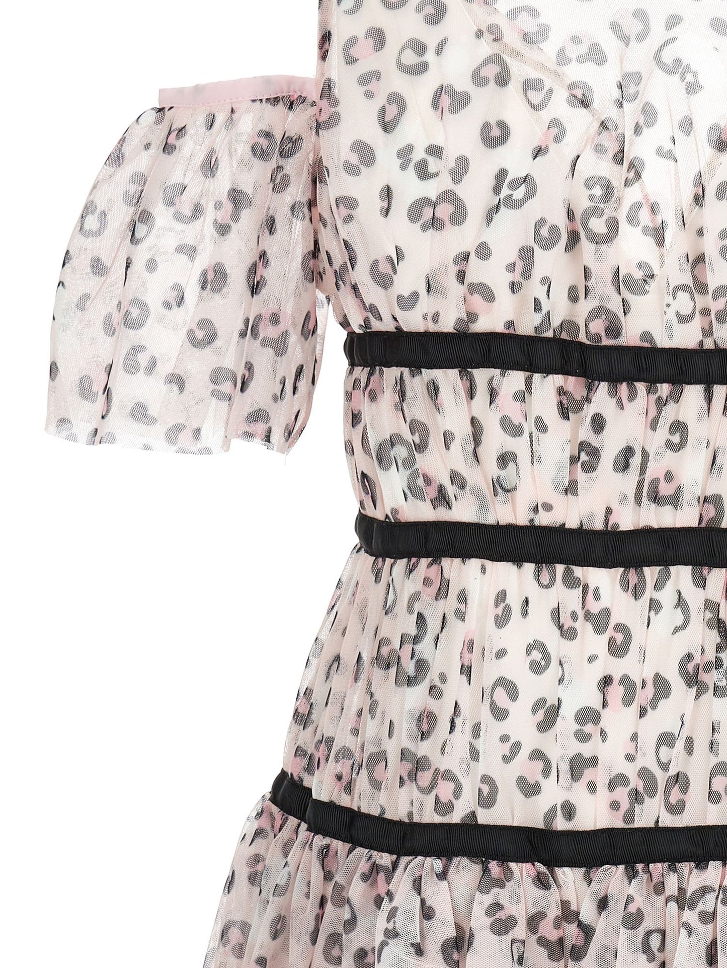 Long animalier tulle dress
