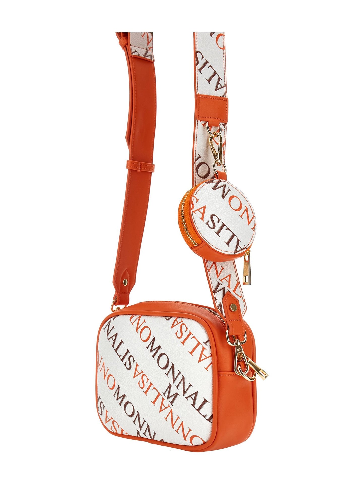 Printed leather bag