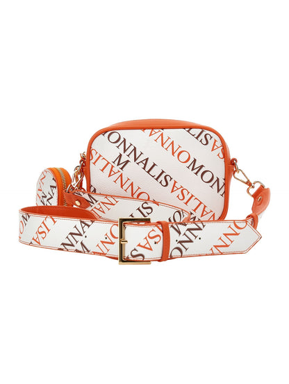 Printed leather bag