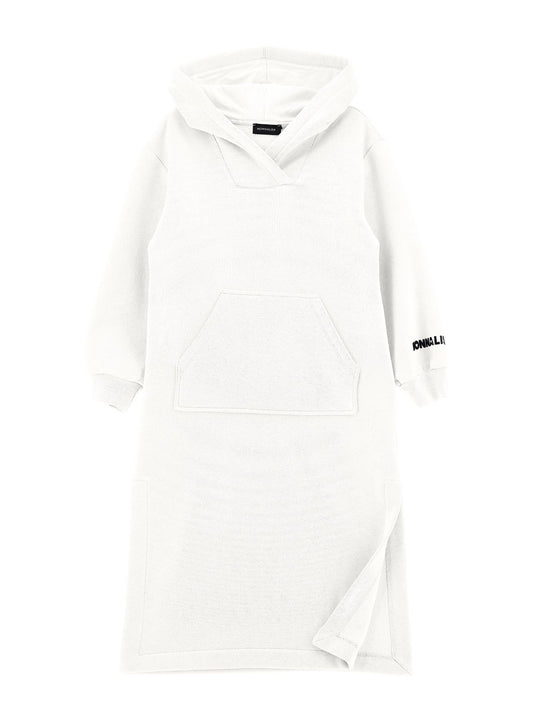 Sweatshirt dress with slit