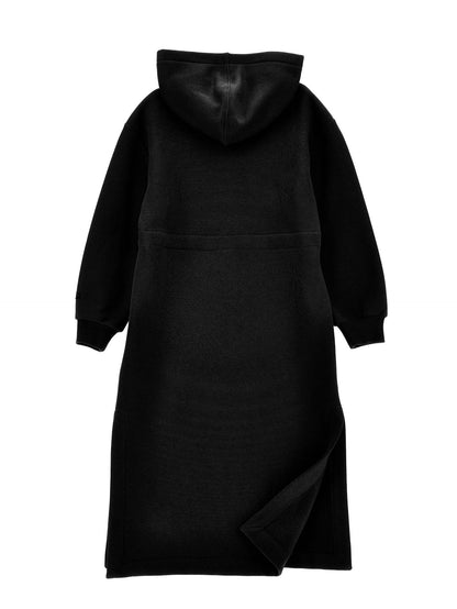Sweatshirt dress with slit