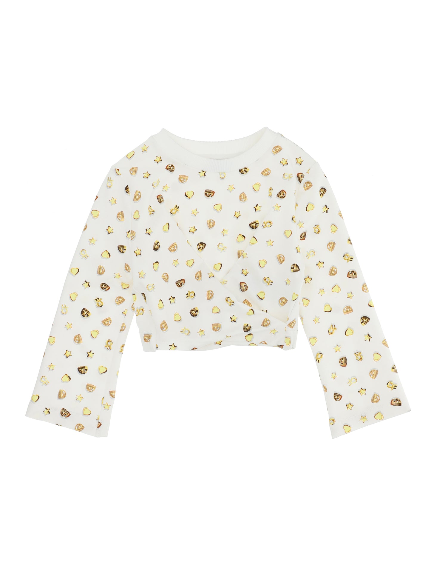 CF Gold Cross Cropped Sweatshirt