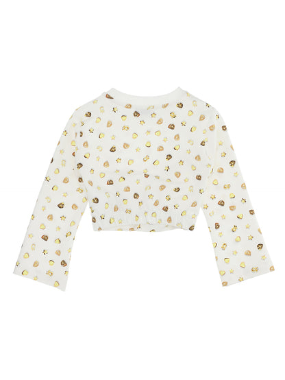 CF Gold Cross Cropped Sweatshirt