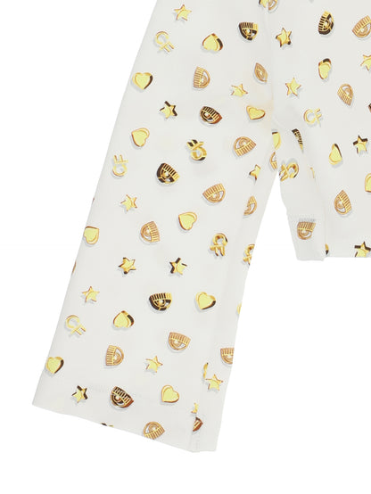 CF Gold Cross Cropped Sweatshirt
