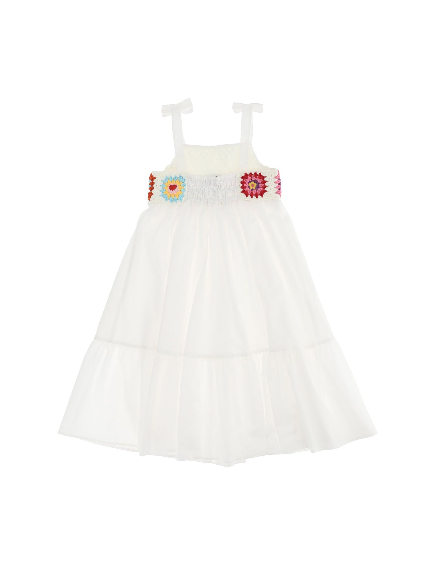 Cotton linen crochet dress