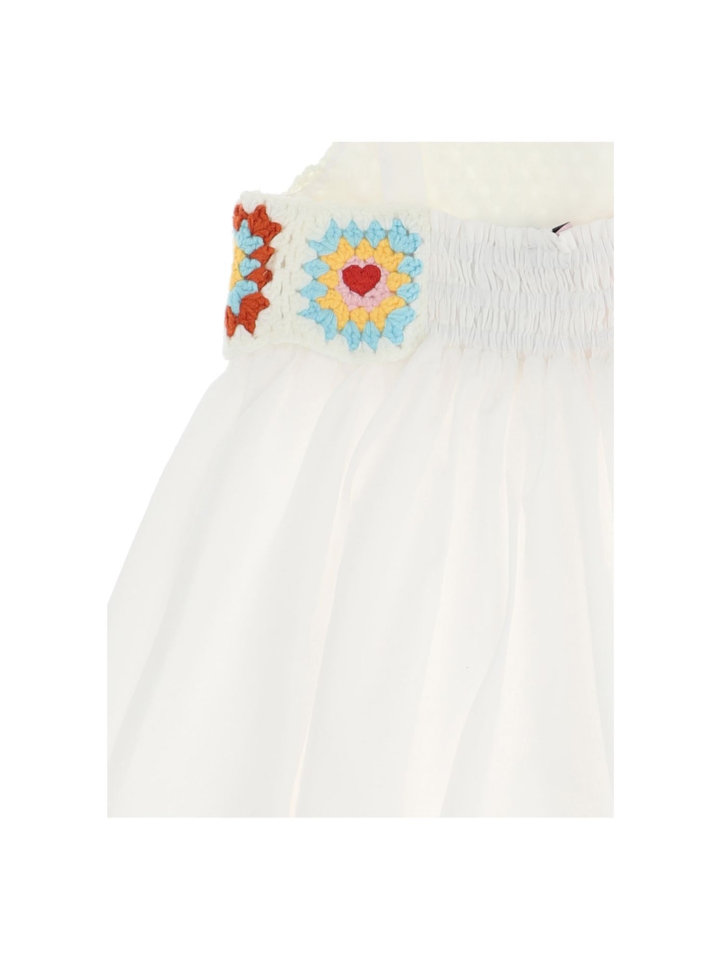 Cotton linen crochet dress