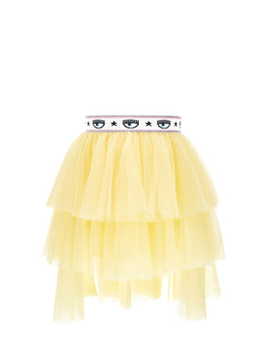 Maxilogomania tulle skirt