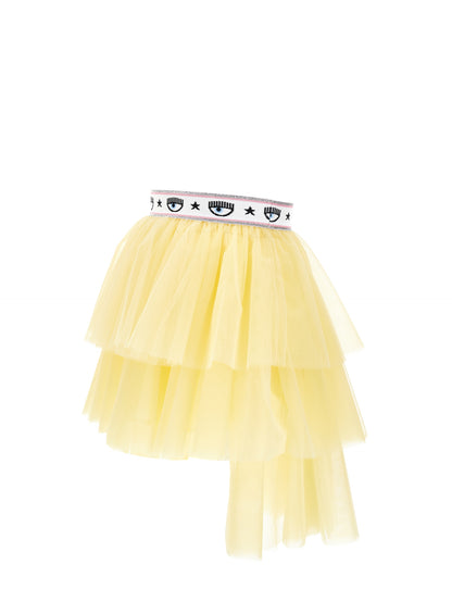 Maxilogomania tulle skirt
