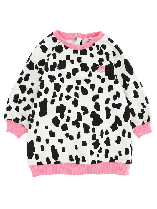CF Dalmatian Eyelike Sweatshirt Dress