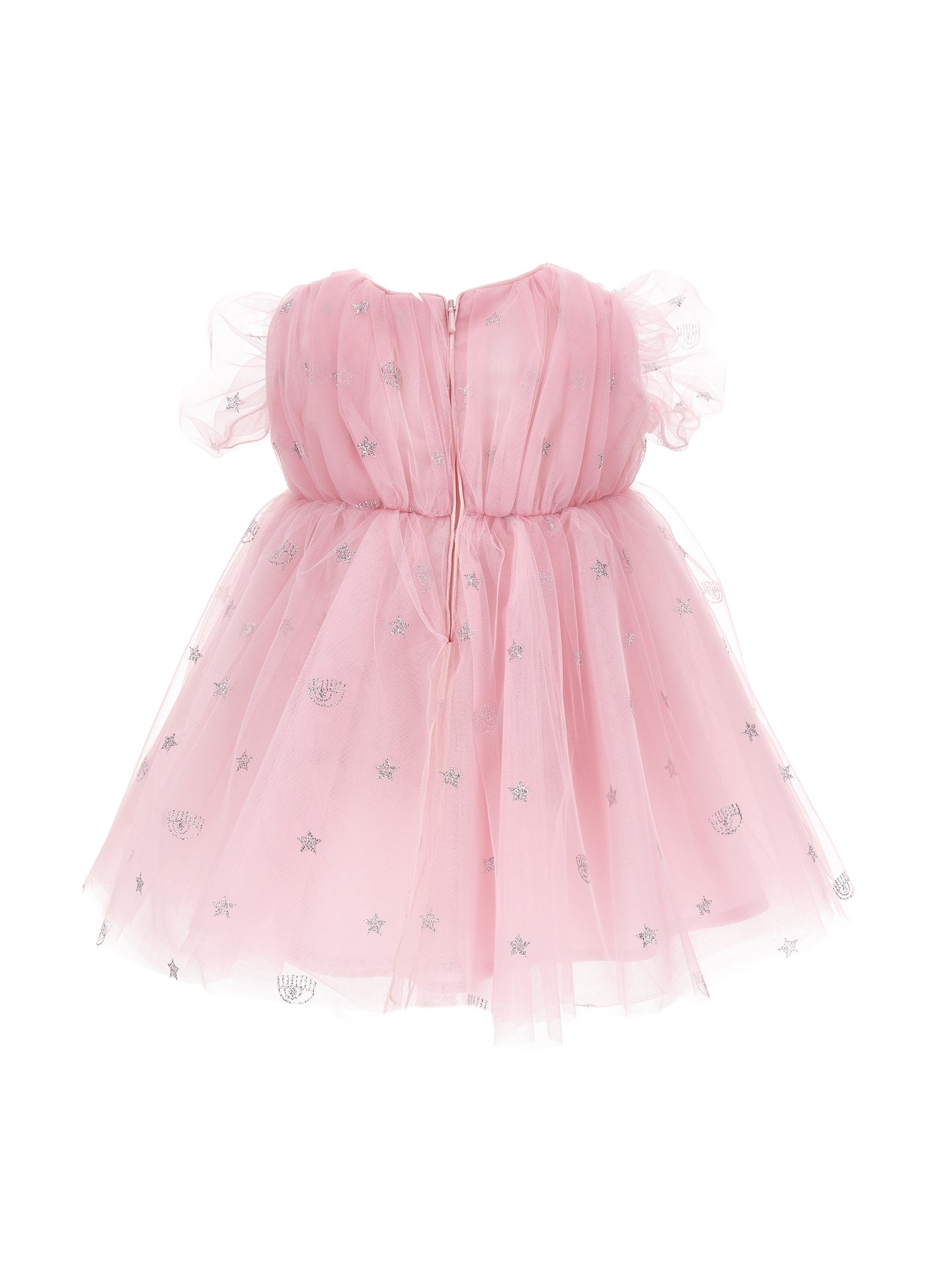 Abito in tulle Logomania all over