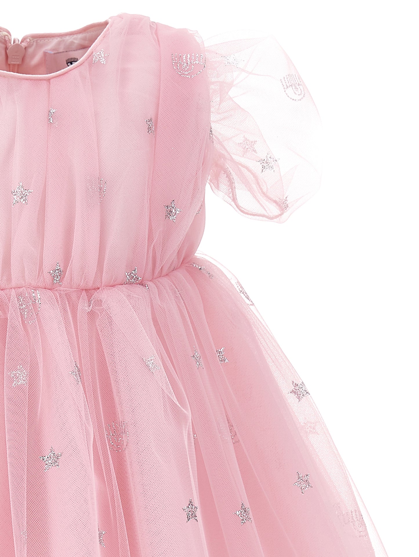 Abito in tulle Logomania all over