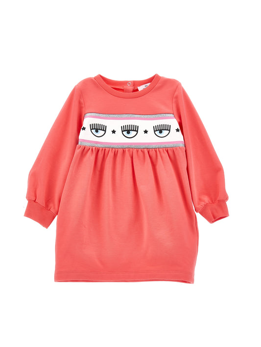 Maxilogomania cotton sweatshirt dress