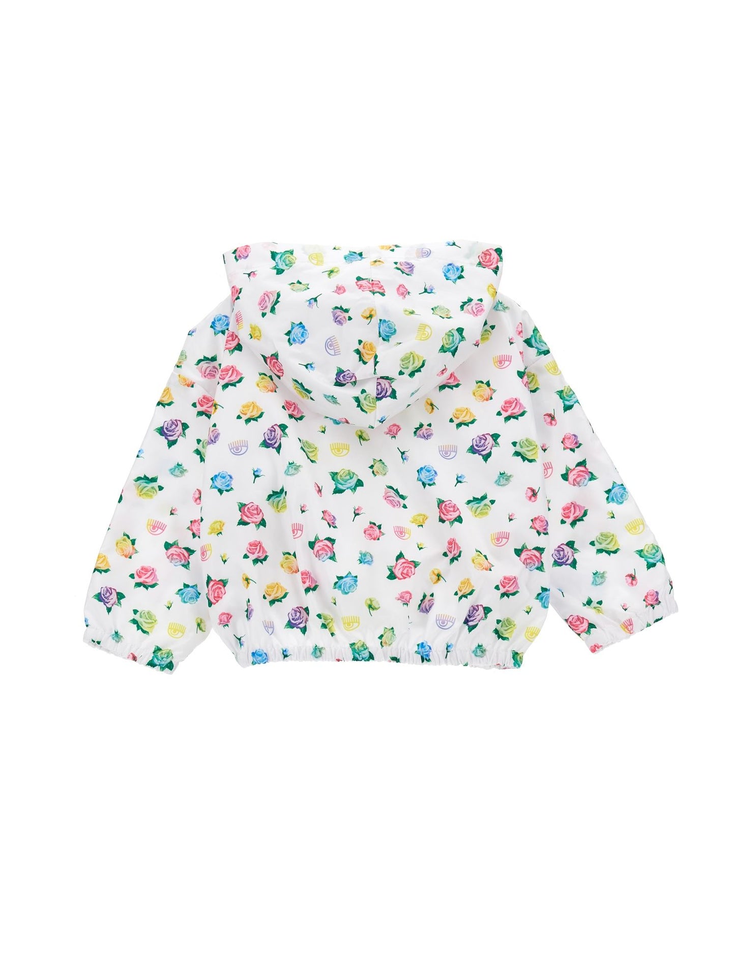 Cortavientos con estampado de rosas