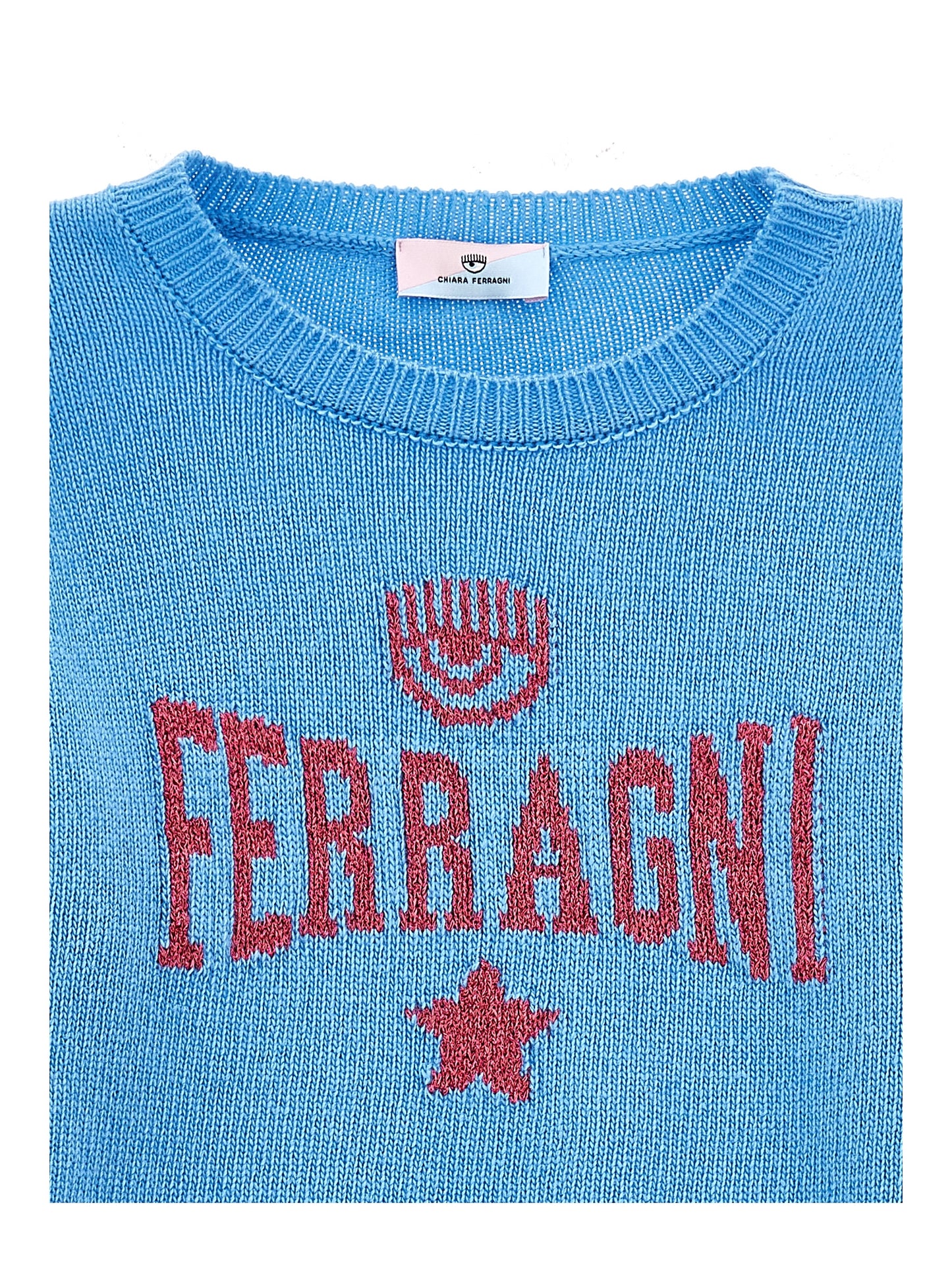 Ferragni Stretch Cashmere Blend Maxi Sweater
