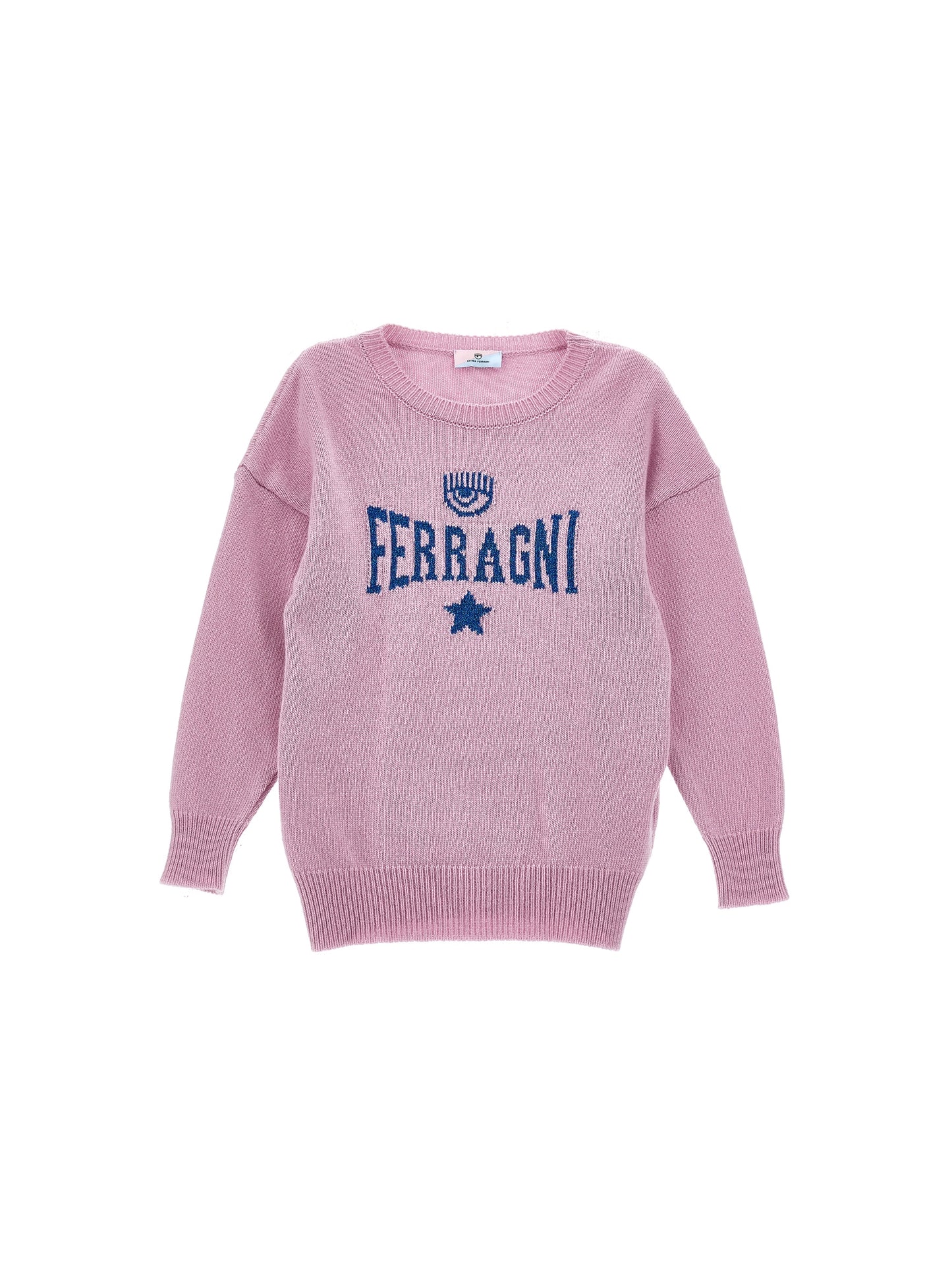 Ferragni Stretch Cashmere Blend Maxi Sweater