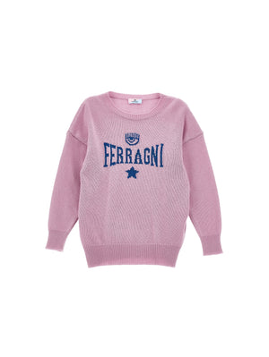 Ferragni Stretch Cashmere Blend Maxi Sweater