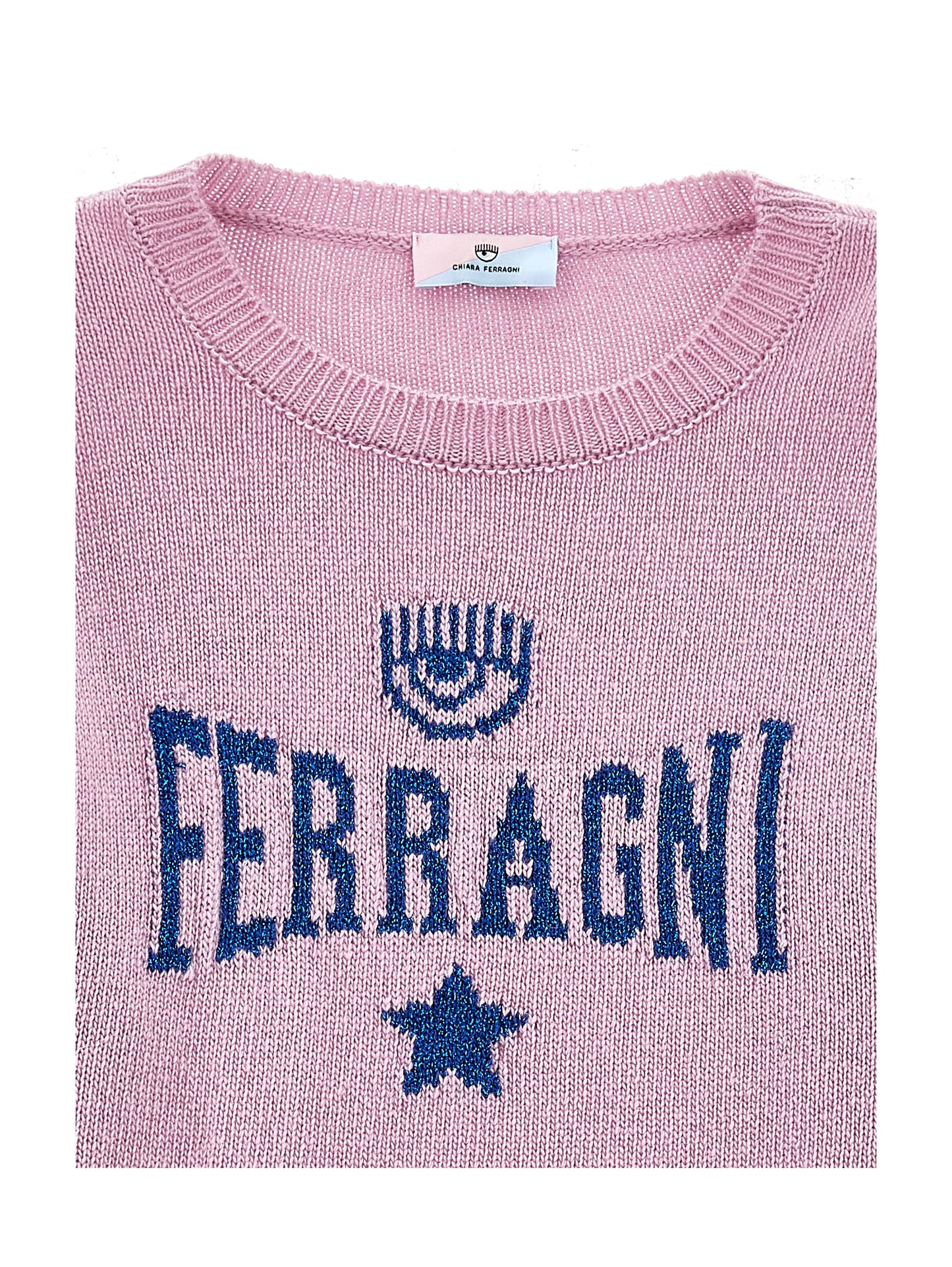 Ferragni Stretch Cashmere Blend Maxi Sweater