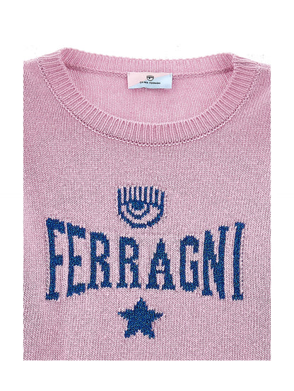 Ferragni Stretch Cashmere Blend Maxi Sweater