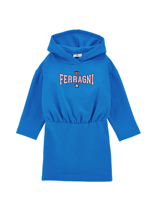 Ferragni Stretch Hoodie Dress