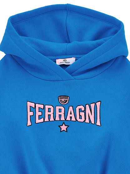 Ferragni Stretch Hoodie Dress