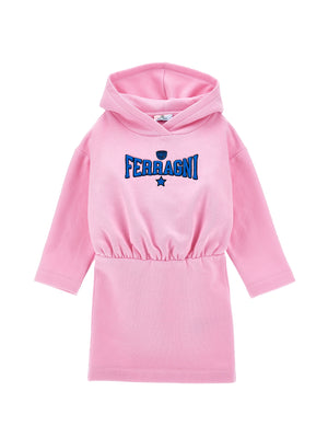 Ferragni Stretch Hoodie Dress