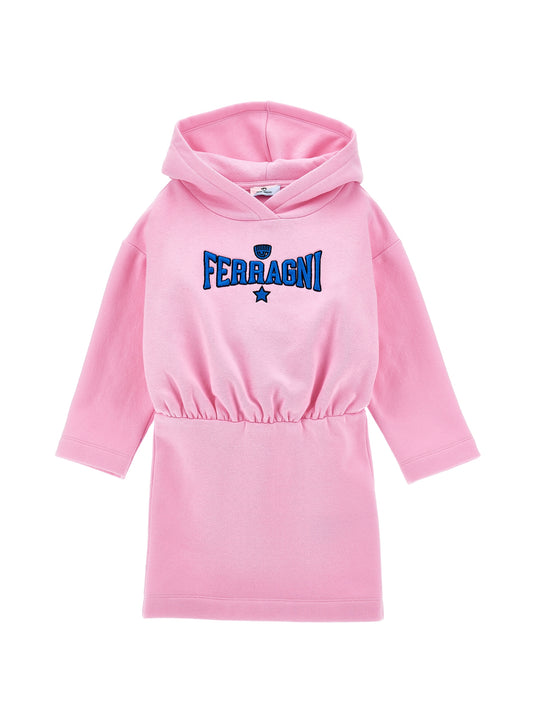 Ferragni Stretch Hoodie Dress
