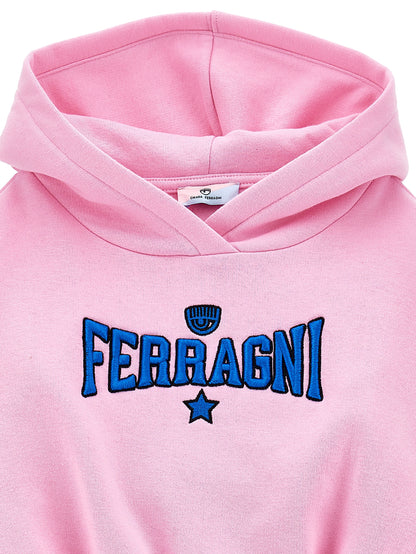 Ferragni Stretch Hoodie Dress
