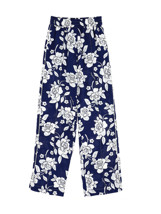Rose print trousers