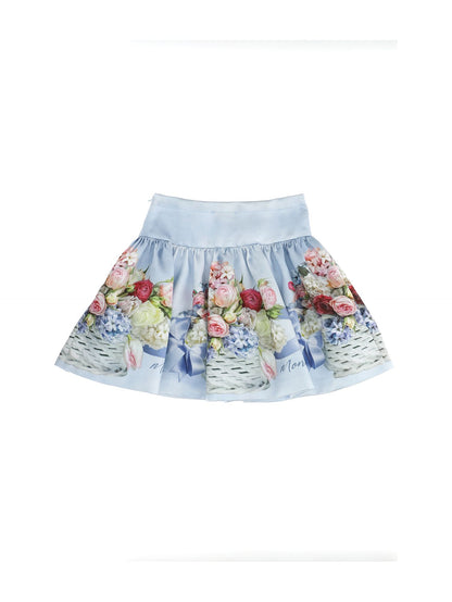 Printed mikado skirt 