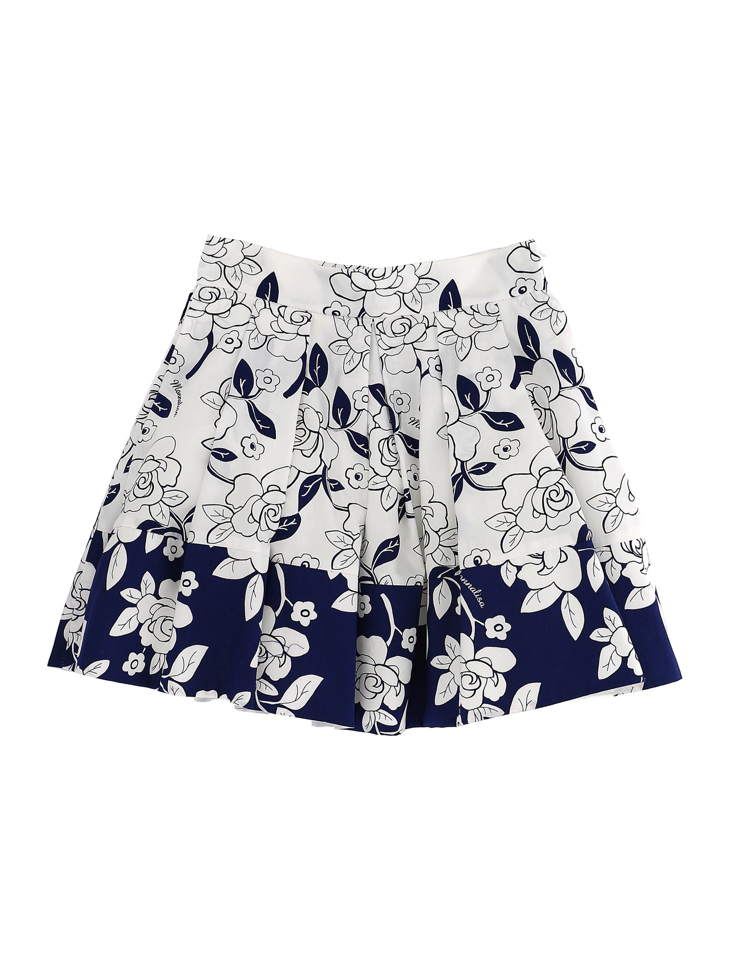 Two-tone printed skirt
