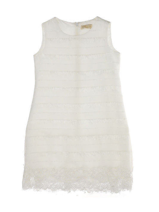 Crepe and lace dress