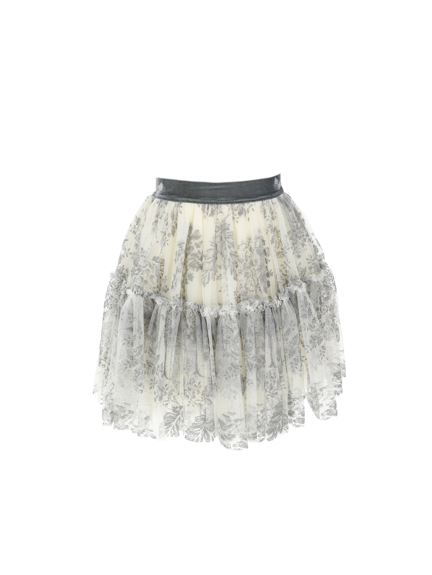 Flock tulle skirt