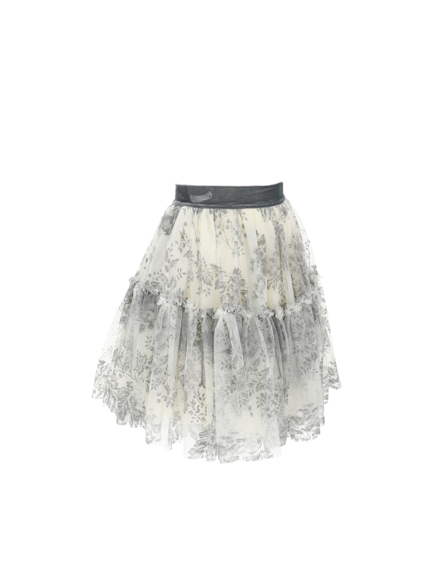 Flock tulle skirt