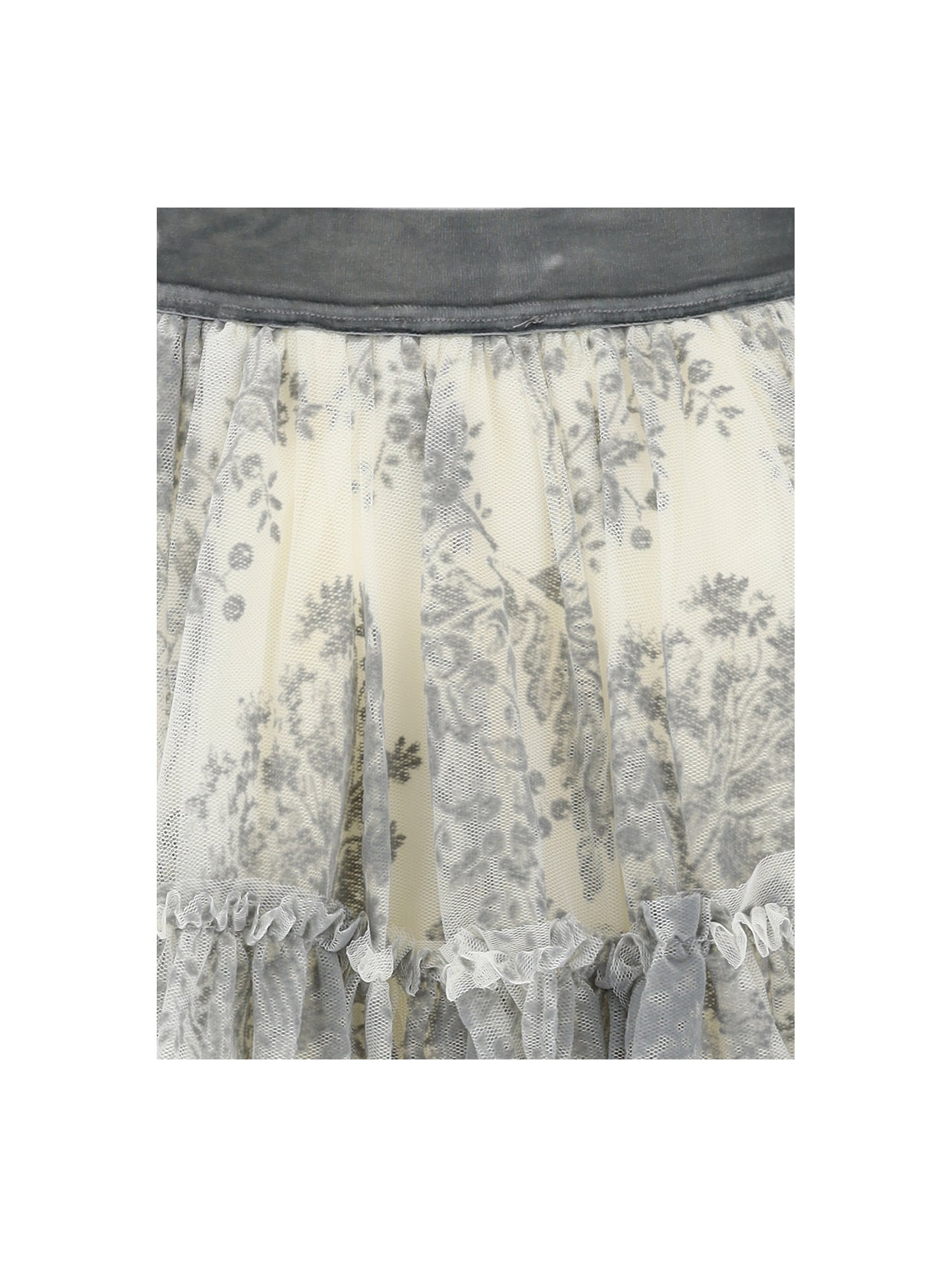 Flock tulle skirt