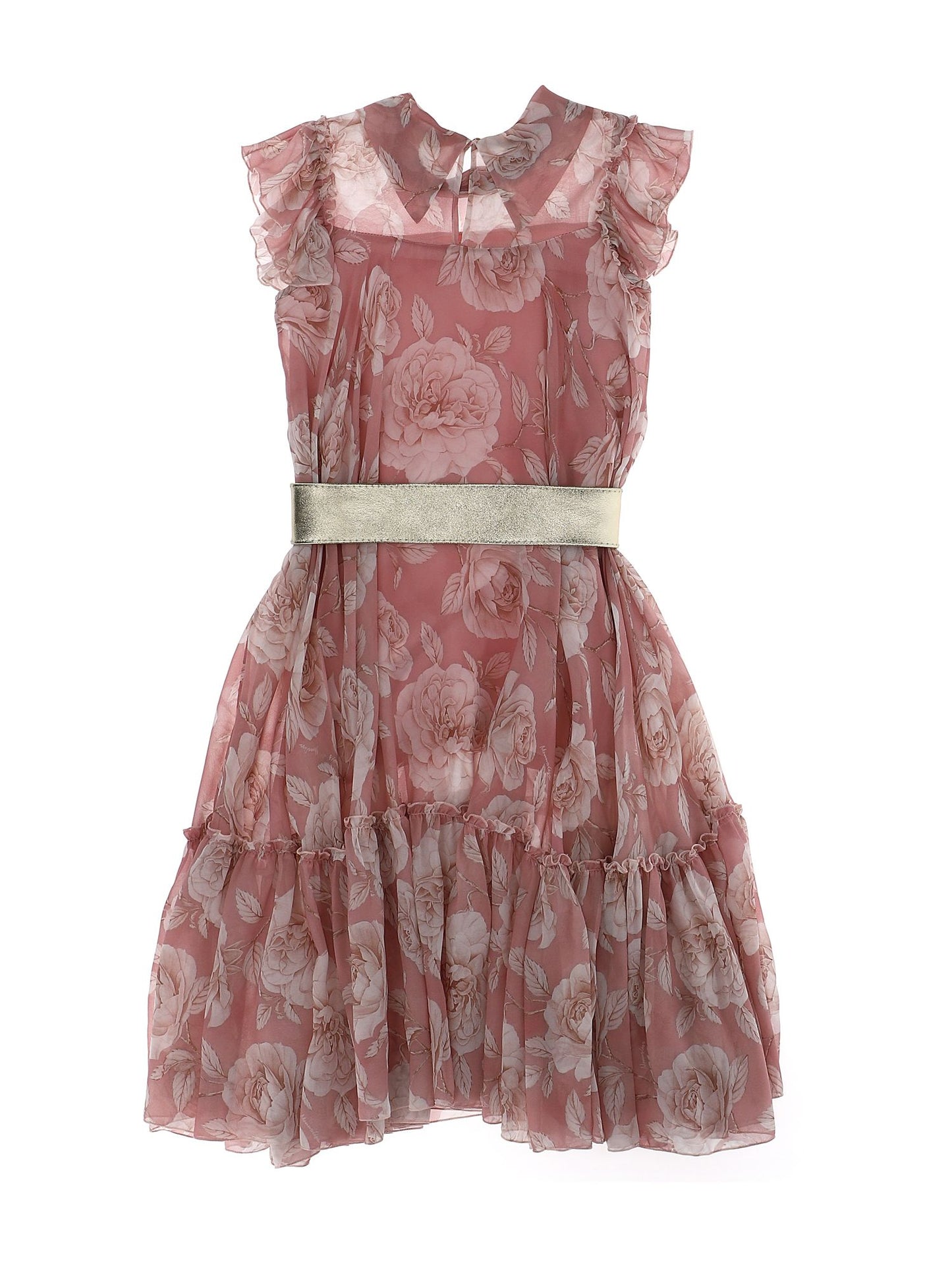 Long printed georgette dress