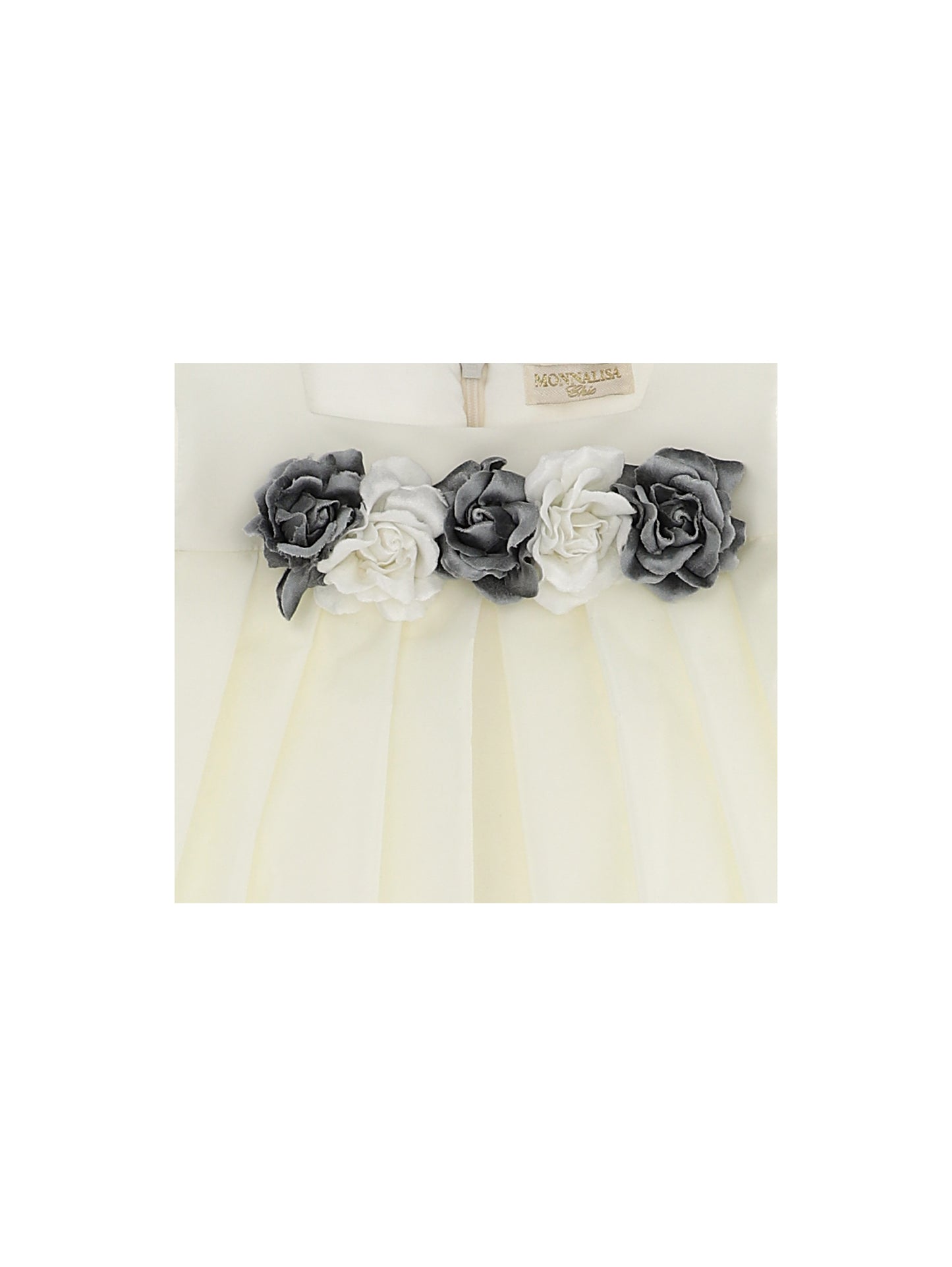 Embroidered taffeta dress