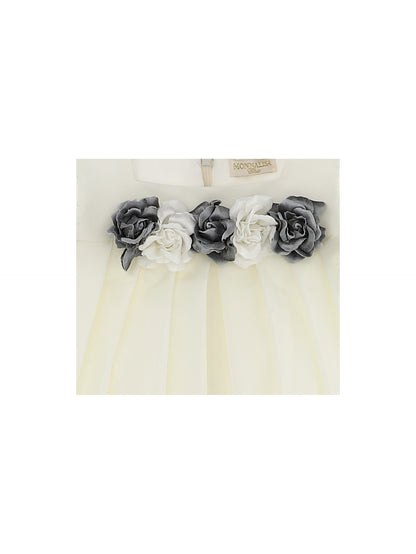 Embroidered taffeta dress