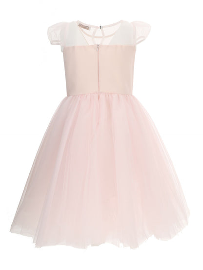 Crepe dress with sweetheart neckline