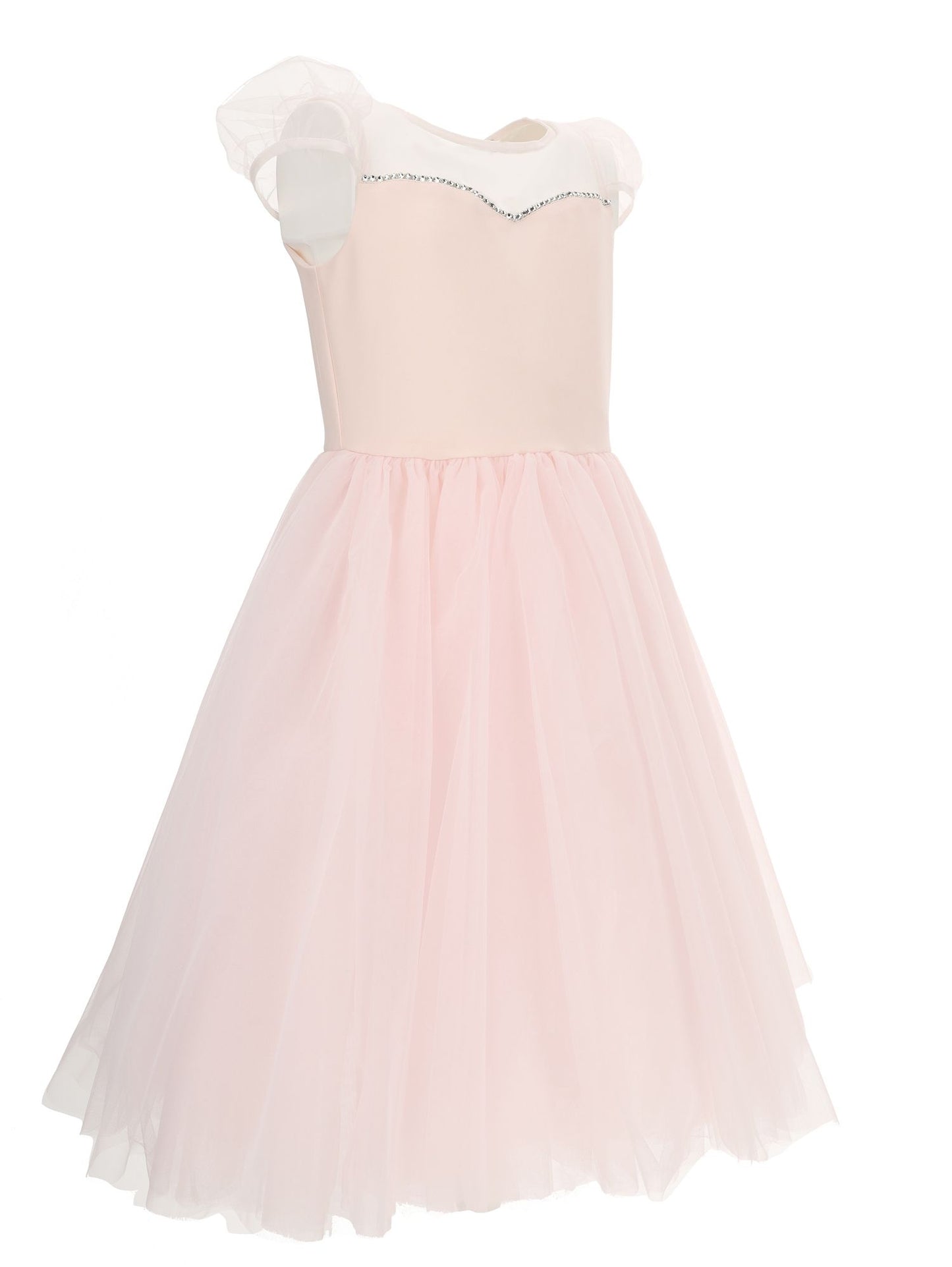 Crepe dress with sweetheart neckline