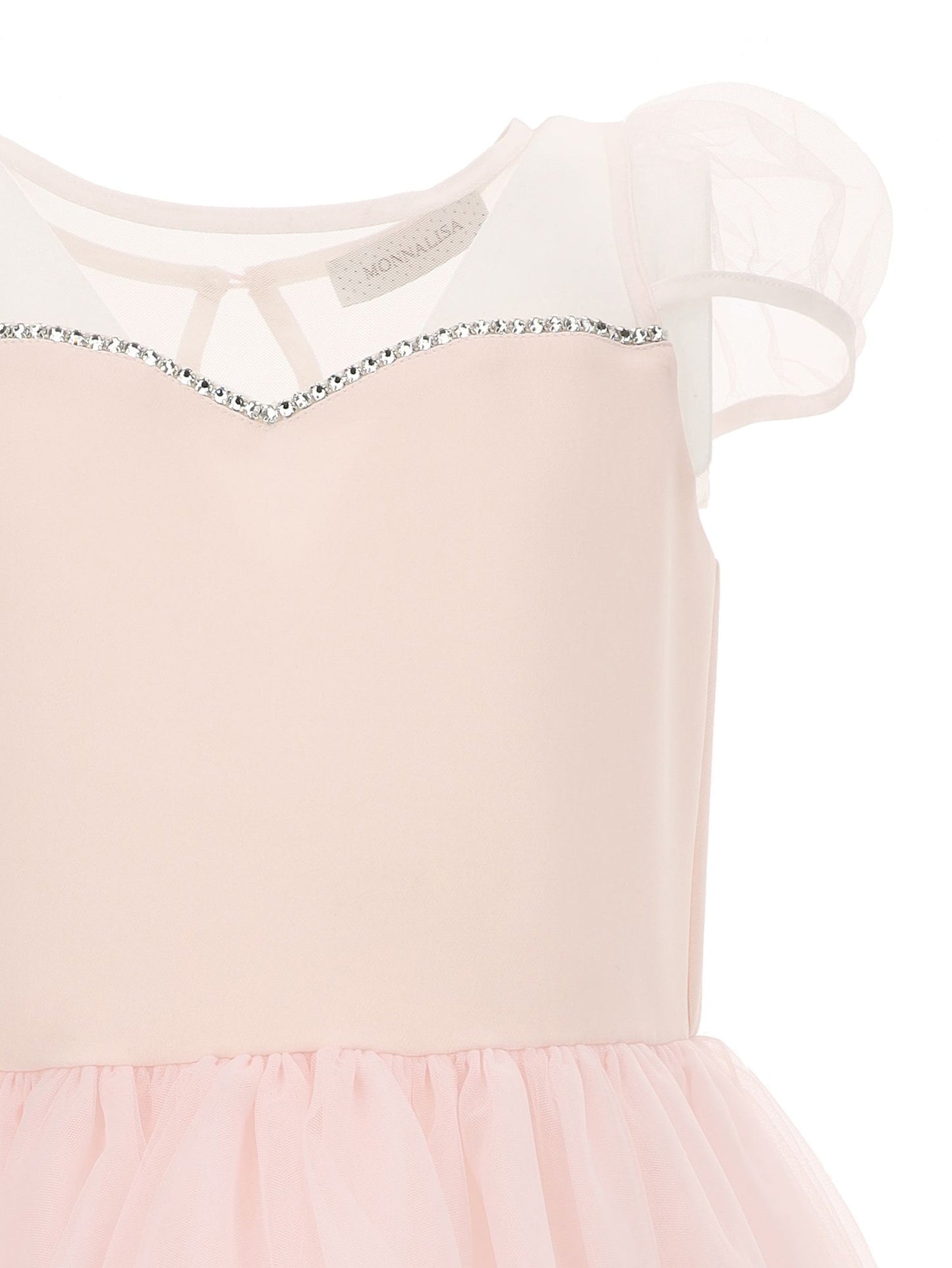 Crepe dress with sweetheart neckline