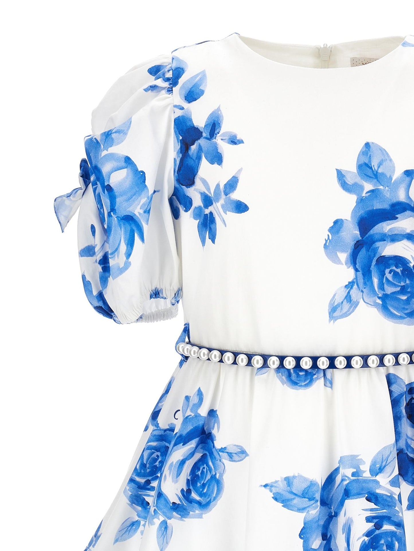 Rose print cotton dress