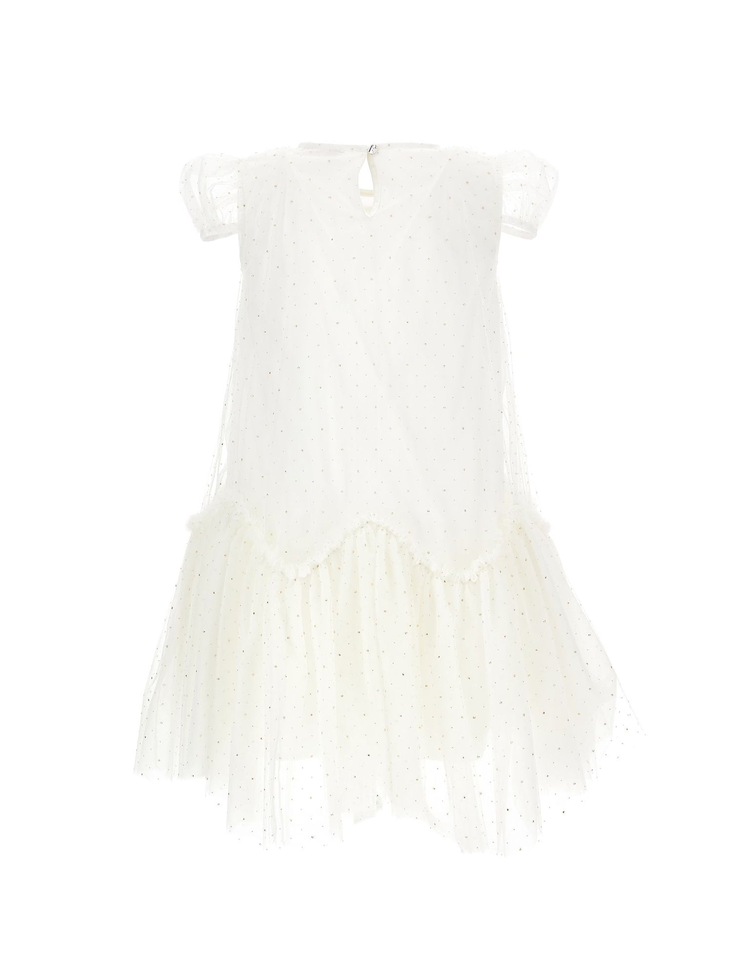 Tulle dress with spire ruffles